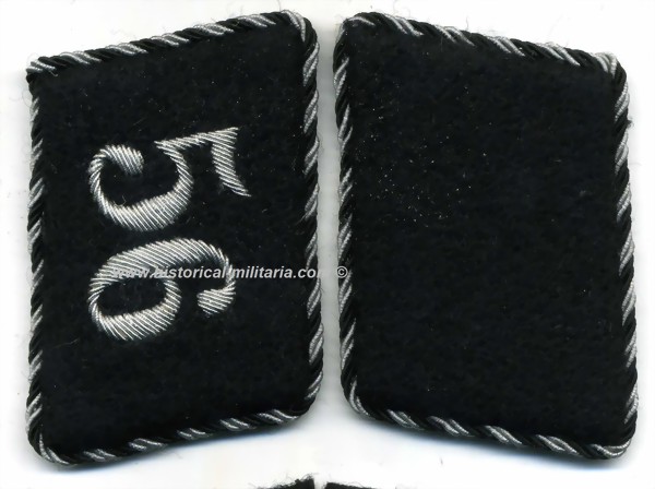 Allgemeine-SS Kragenspiegel 56.SS-Standarte " Franken " - 56th SS Foot Regiment - Franken; Oberabschnitt " Main "; Sitz: Bamberg Private collar tabs mostrine da tiratore Allgemeine-SS Kragenspiegel 56.SS-Standarte " Franken " - 56th SS Foot Regiment - Franken; Oberabschnitt " Main "; Sitz: Bamberg Private collar tabs mostrine da tiratore