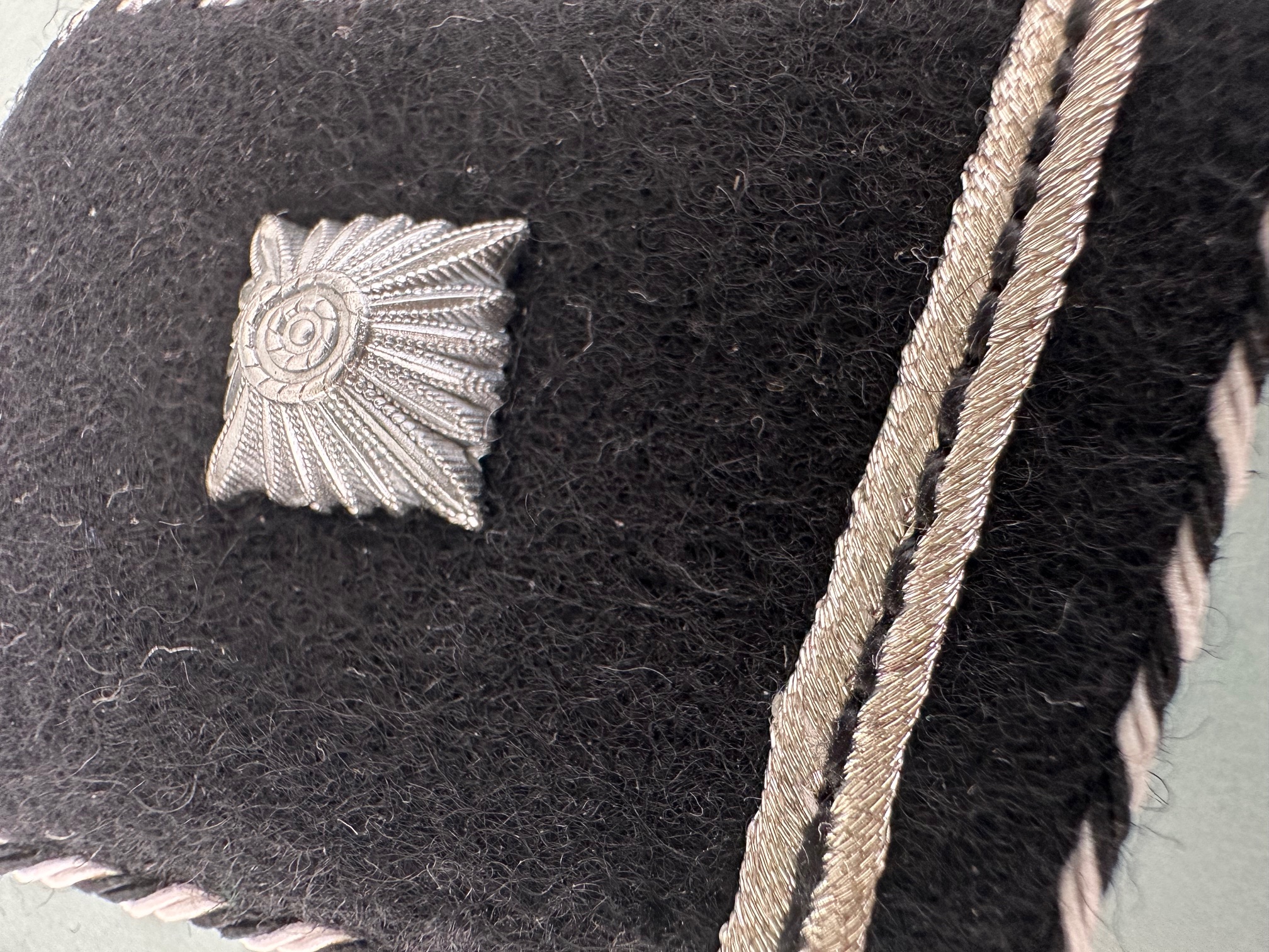 Allgemeine SS-Oberscharführer Kragenspiegel - SS Sergeant collar tabs twisted white black piping - Mostrine da Maresciallo Allgemeine SS - 1st pattern - 1° modello Allgemeine SS-Oberscharführer Kragenspiegel - SS Sergeant collar tabs twisted white black piping - Mostrine da Maresciallo Allgemeine SS - 1st pattern - 1° modello