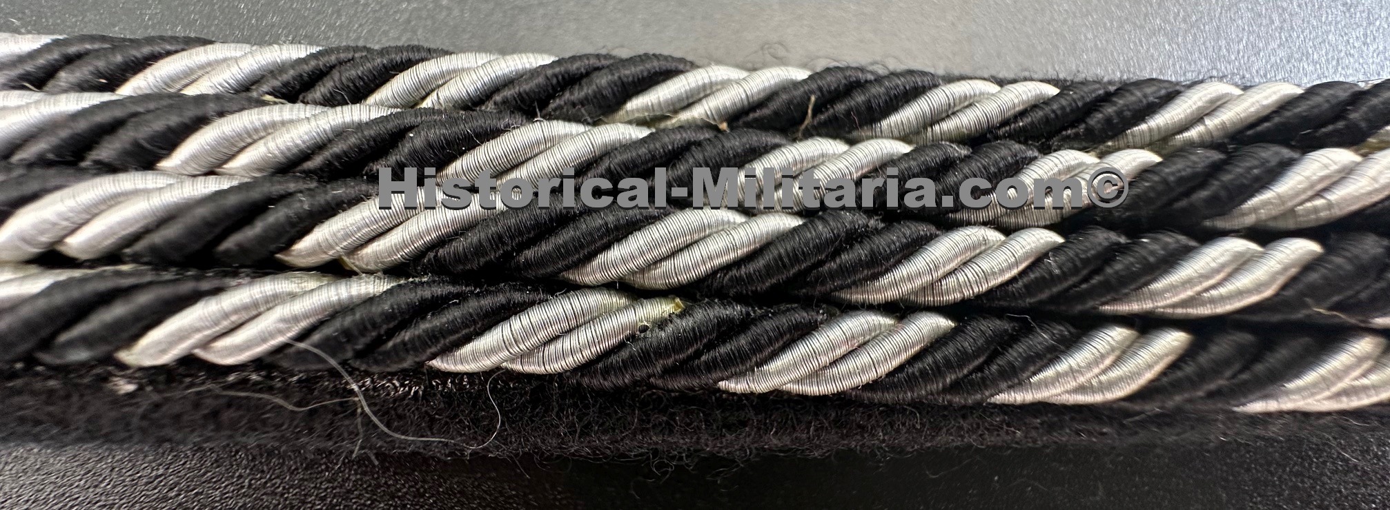 Allgemeine-SS SS-VT single sew-in shoulder board SS-Mann to SS-Hauptscharführer aluminium black twisted cords - Achselstück zum einnähen - spallina della Allgemeine-SS SS-VT da cucire Allgemeine-SS SS-VT single sew-in shoulder board SS-Mann to SS-Hauptscharführer aluminium black twisted cords - Achselstück zum einnähen - spallina della Allgemeine-SS SS-VT da cucire