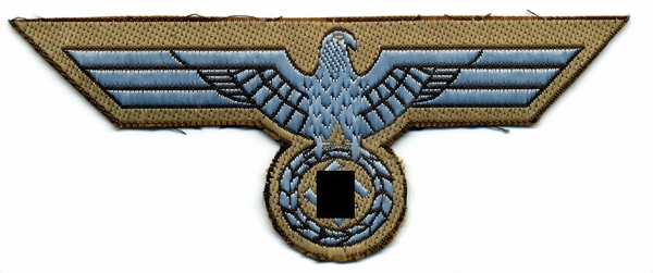 German Wehrmacht Brustadler bevo woven Deutscher Afrikakorps DAK breast eagle on sand-beige colour - Heer Brustadler Mannschaften gewebt DAK - Aquila da petto truppa AFRIKA DAK German Wehrmacht Brustadler bevo woven Deutscher Afrikakorps DAK breast eagle on sand-beige colour - Heer Brustadler Mannschaften gewebt DAK - Aquila da petto truppa AFRIKA DAK