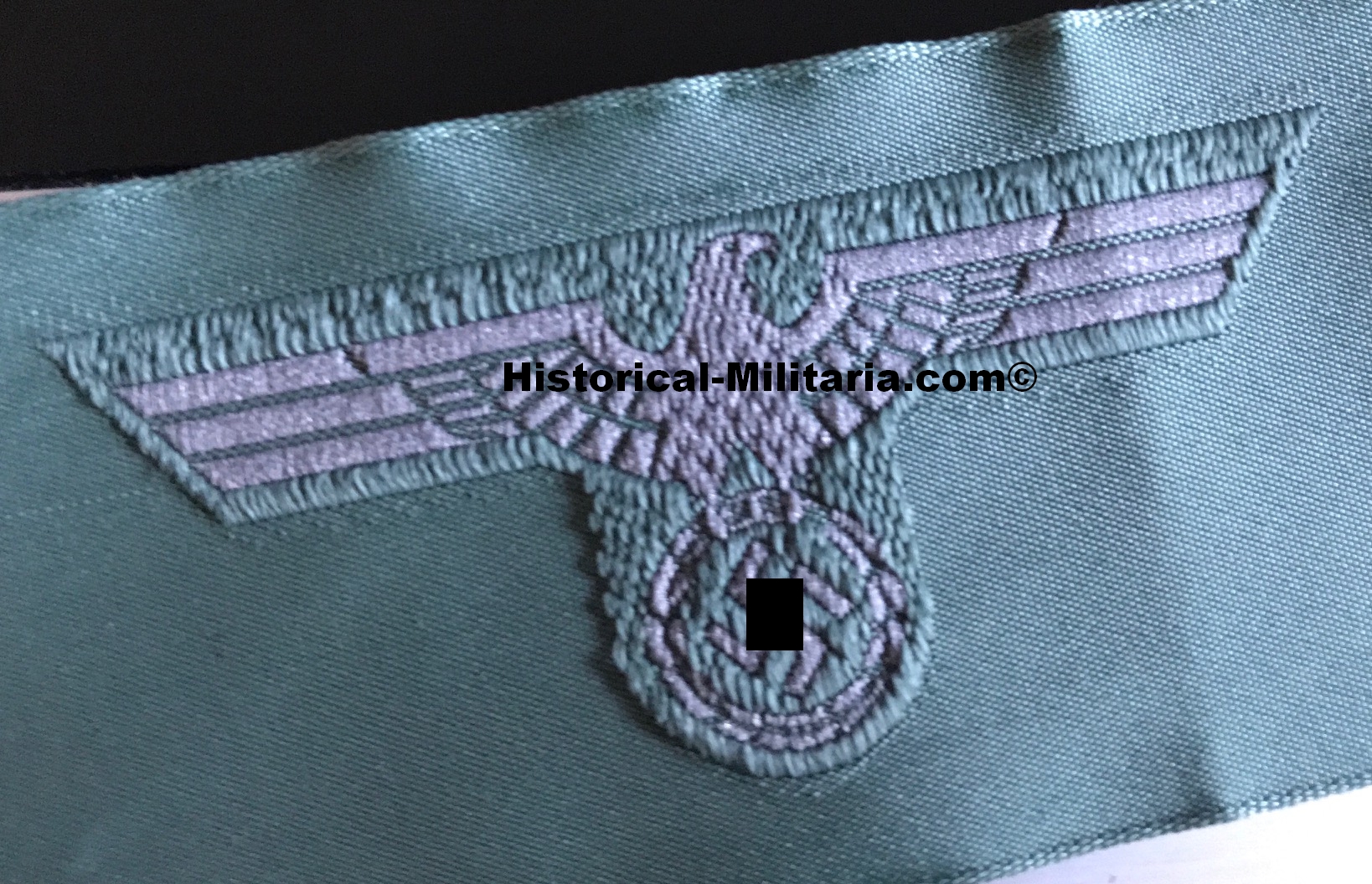 Wehrmacht EM/ NCO bevo machine woven cap eagle on green - Mützenadler Heer Mannschaft - Aquila da bustina dell'esercito tedesco Wehrmacht EM/ NCO bevo machine woven cap eagle on green - Mützenadler Heer Mannschaft - Aquila da bustina dell'esercito tedesco