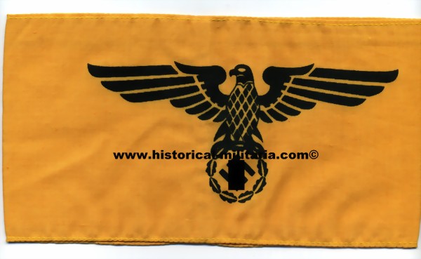General Government Armband for civilians working for the government administration - Ärmelband für Zivilisten tätig in der Regierungs Administration - Fascia da braccio per I civili che lavorano nel governo General Government Armband for civilians working for the government administration - Ärmelband für Zivilisten tätig in der Regierungs Administration - Fascia da braccio per I civili che lavorano nel governo