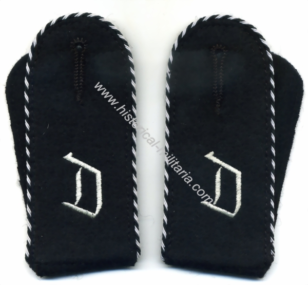 SS-Standarte Deutschland shoulder straps SS-VT Deutschland twisted white black piping cord - Schulterklappen SS-VT Deutschland - spallline delle SS -VT Deutschland SS-Standarte Deutschland shoulder straps SS-VT Deutschland twisted white black piping cord - Schulterklappen SS-VT Deutschland - spallline delle SS -VT Deutschland