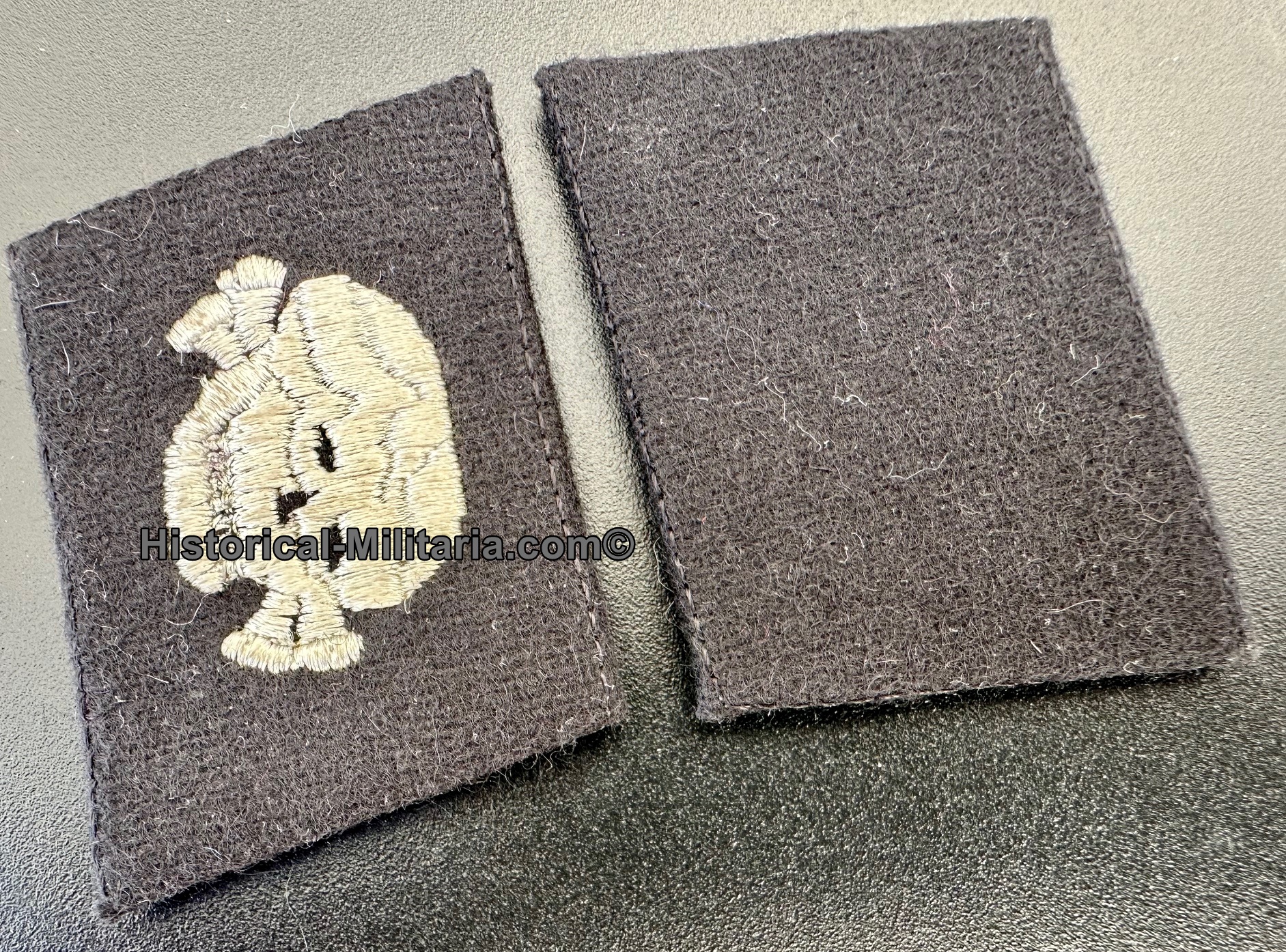SS-Division Totenkopf - 3. SS-Panzer-Division " Totenkopf " SS-Mann Kragenspiegel - SS-Totenkopf Private horizontal collar tabs - Mostrine da Soldato semplice della Divisione SS-Totenkopf tedesca SS-Division Totenkopf - 3. SS-Panzer-Division " Totenkopf " SS-Mann Kragenspiegel - SS-Totenkopf Private horizontal collar tabs - Mostrine da Soldato semplice della Divisione SS-Totenkopf tedesca