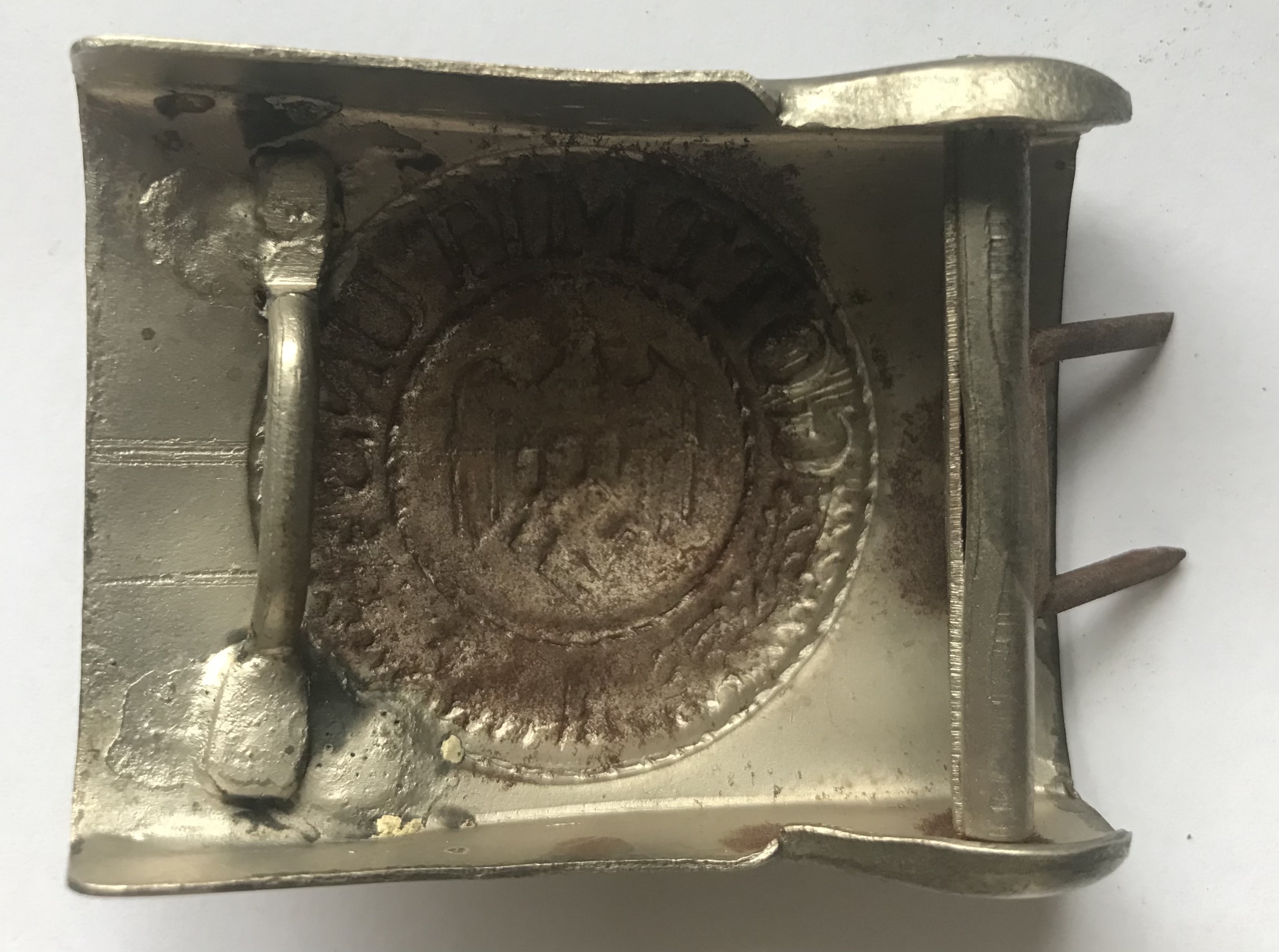 GOTT MIT UNS Koppelschloss M36 belt buckle " God with us " manually aged and rusty - Wehrmacht Koppelschloss Gott mit Uns - Fibbia dell'esercito tedesco Dio con Noi GOTT MIT UNS Koppelschloss M36 belt buckle " God with us " manually aged and rusty - Wehrmacht Koppelschloss Gott mit Uns - Fibbia dell'esercito tedesco Dio con Noi