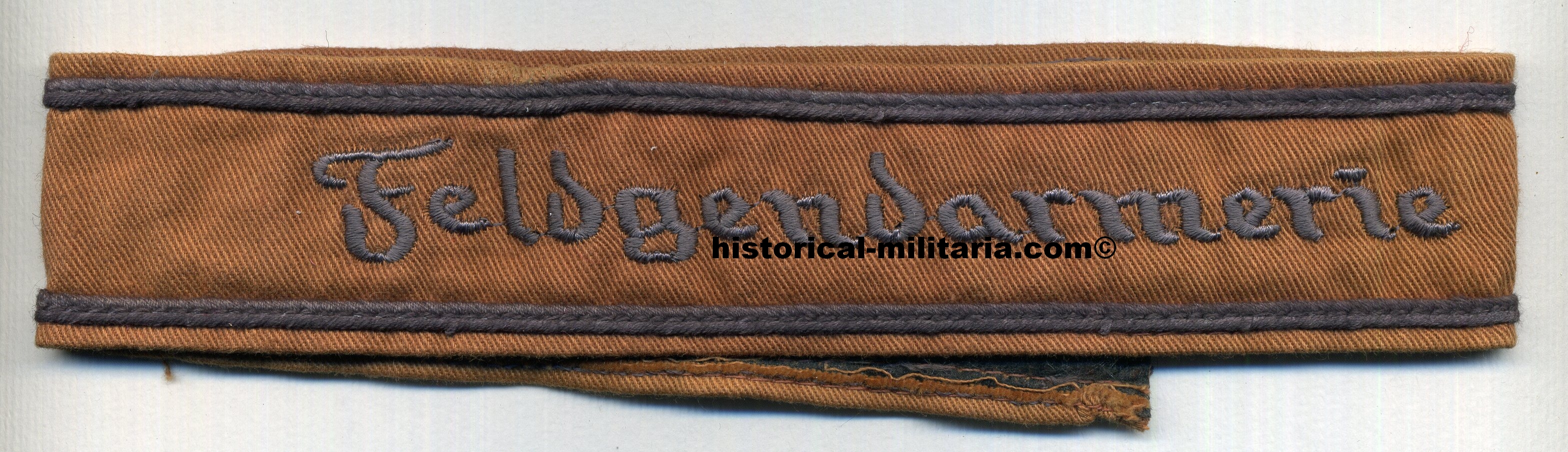 Feldgendarmerie Ärmelband gestickt - Feldgendarmerie cuff title - Fascia da braccio Feldgendarmerie della Heer Feldgendarmerie Ärmelband gestickt - Feldgendarmerie cuff title - Fascia da braccio Feldgendarmerie della Heer