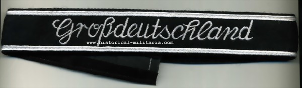 German Army Grossdeutschland 4th pattern Elite Unit cuffband - Ärmelband Großdeutschland maschinengestickt GD Ärmelstreifen - Fascia da braccio Grossdeutschland ricamo a macchina German Army Grossdeutschland 4th pattern Elite Unit cuffband - Ärmelband Großdeutschland maschinengestickt GD Ärmelstreifen - Fascia da braccio Grossdeutschland ricamo a macchina
