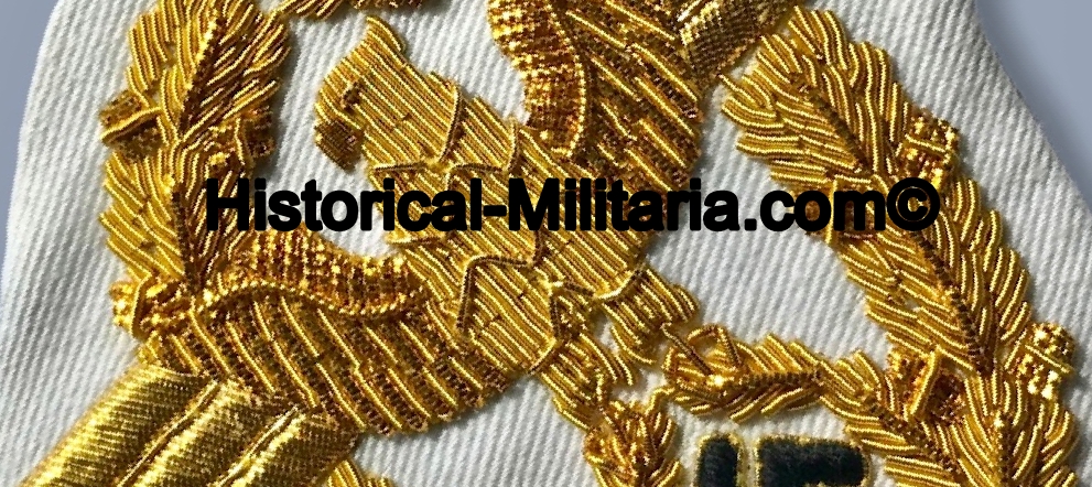 Police General sleeve eagle on white fabric for the summer tunic - Polizeiadler Ärmeladler für Generäle Sommeruniform auf weiss - Aquila da manica da Generale della polizia tedesca su panno bianco divisa estiva Police General sleeve eagle on white fabric for the summer tunic - Polizeiadler Ärmeladler für Generäle Sommeruniform auf weiss - Aquila da manica da Generale della polizia tedesca su panno bianco divisa estiva