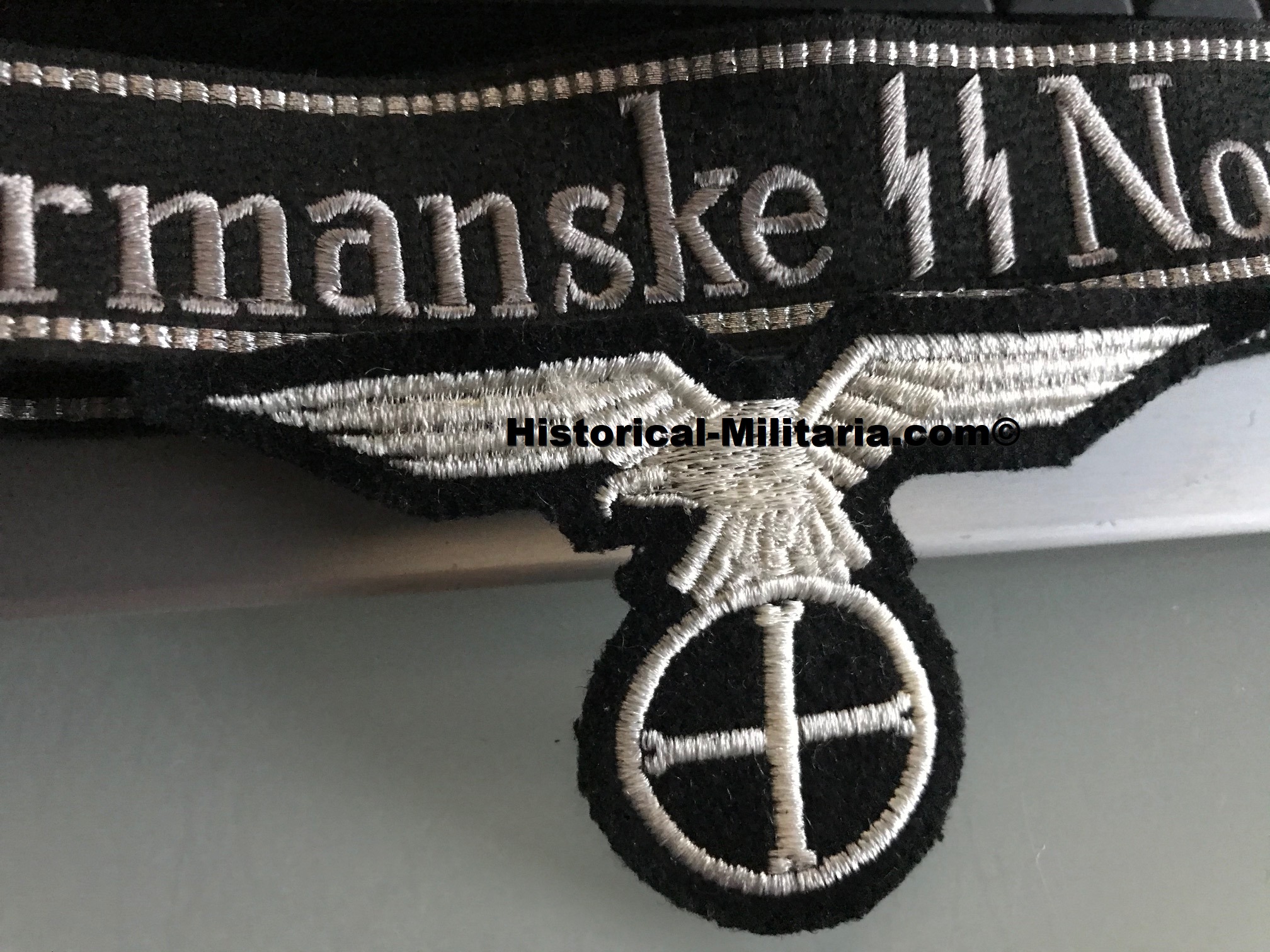 Germanische-SS Norwegen Germanske-SS Norge Set - Germanske SS Norge cuff title + GSSN eagle - SET Fascia da braccio Germanske-SS Norge e aquila norvegese per le truppe Germanische-SS Norwegen Germanske-SS Norge Set - Germanske SS Norge cuff title + GSSN eagle - SET Fascia da braccio Germanske-SS Norge e aquila norvegese per le truppe