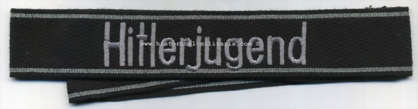 12.SS-Panzer Division " Hitlerjugend " machine-embroidered EM/ NCO cuff title - Hitlerjugend Ärmelstreifen Mannschaften - Fascia da braccio Hitlerjugend da truppa 12.SS-Panzer Division " Hitlerjugend " machine-embroidered EM/ NCO cuff title - Hitlerjugend Ärmelstreifen Mannschaften - Fascia da braccio Hitlerjugend da truppa
