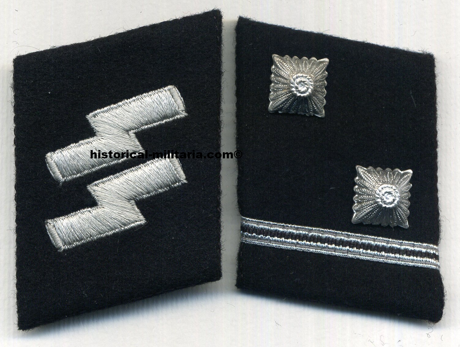 SS-Hauptscharführer Kragenspiegel Hscharf Waffen-SS - Chief Platoon leader SS collar tabs - mostrine da Maresciallo Maggiore Waffen-SS SS-Hauptscharführer Kragenspiegel Hscharf Waffen-SS - Chief Platoon leader SS collar tabs - mostrine da Maresciallo Maggiore Waffen-SS