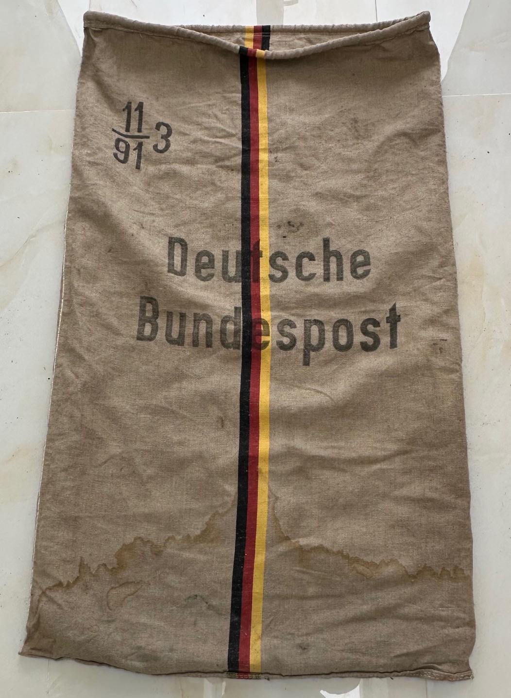 DEUTSCHE BUNDESPOST postal service 70s postal mail bag - Deutsche Bundespost alter Postsack 70iger Jahre Bezirk 11 91 3 - Vecchio mailbag tedesco anni '70 DEUTSCHE BUNDESPOST postal service 70s postal mail bag - Deutsche Bundespost alter Postsack 70iger Jahre Bezirk 11 91 3 - Vecchio mailbag tedesco anni '70