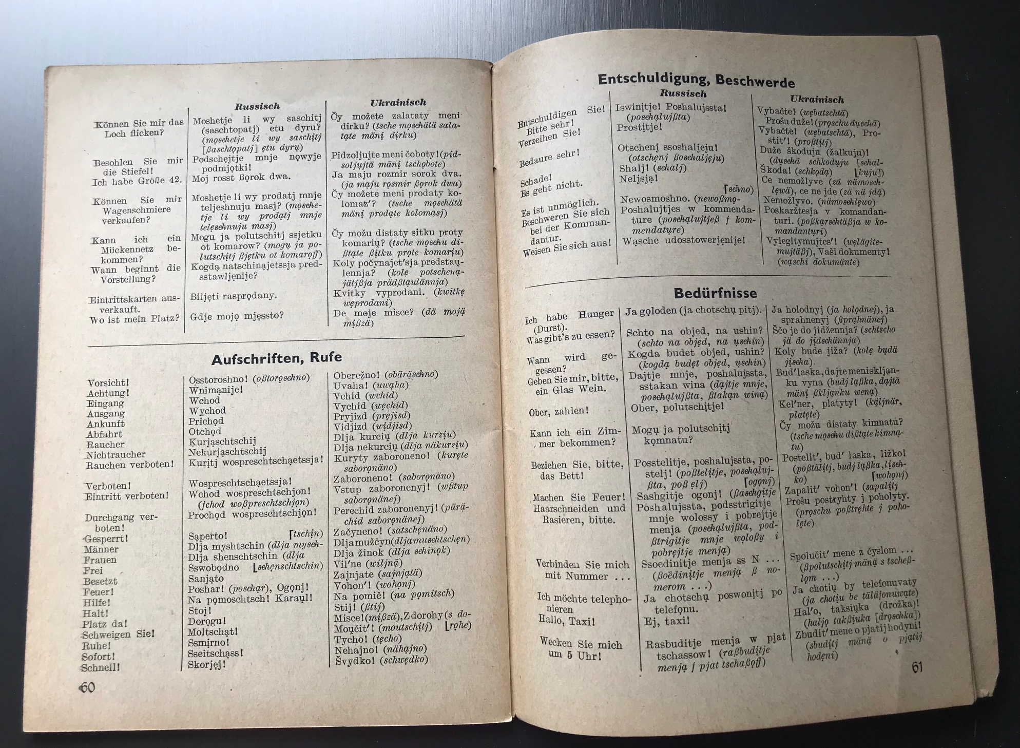 1942 Der Kleine Bilder Duden Heft 1 deutsch russisch ukrainisch Original - Original small leaflet published 1942 for German soldiers - Piccolo dizionario tedesco russo ucranino per il soldato dell'1942 originale 1942 Der Kleine Bilder Duden Heft 1 deutsch russisch ukrainisch Original - Original small leaflet published 1942 for German soldiers - Piccolo dizionario tedesco russo ucranino per il soldato dell'1942 originale