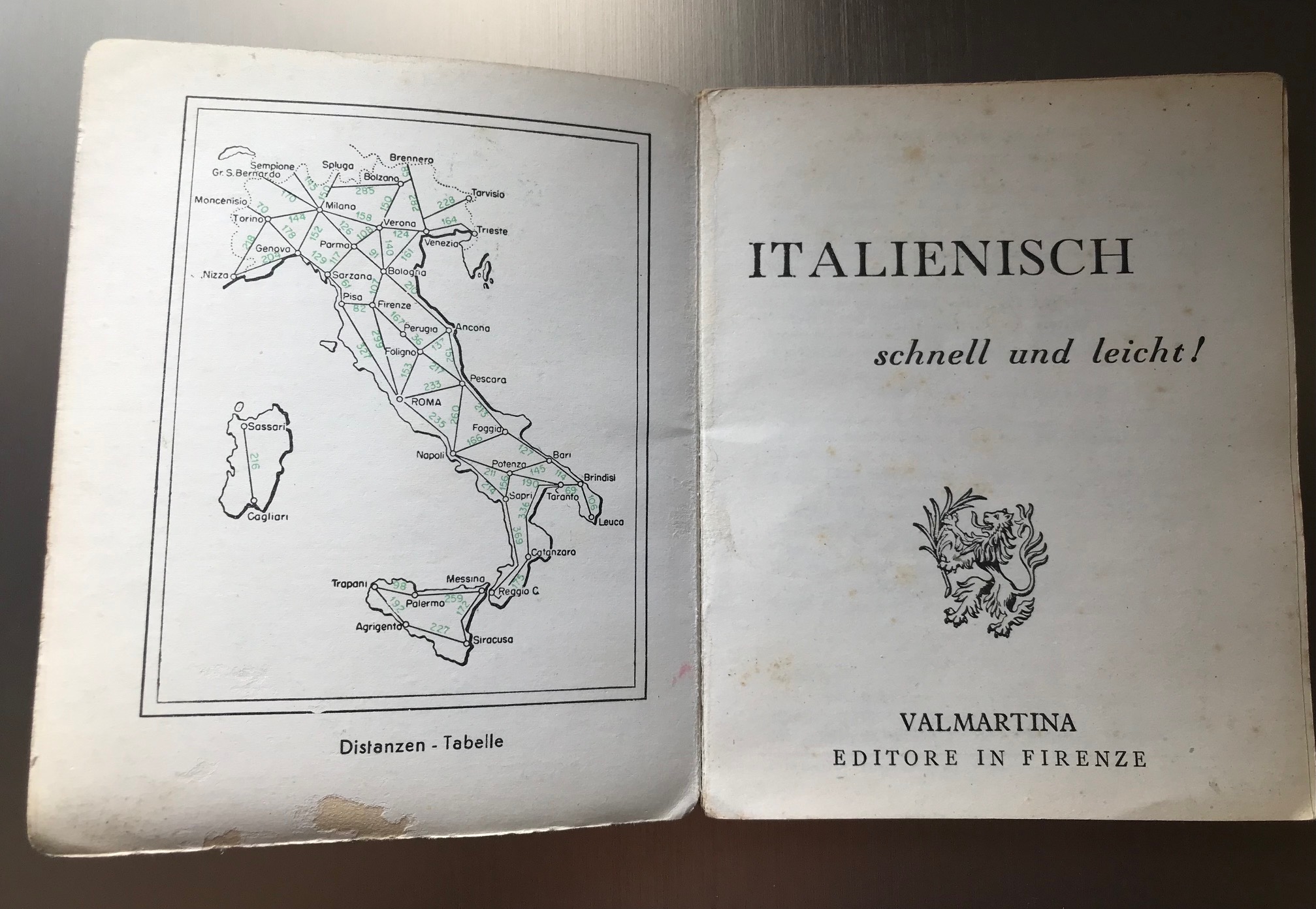 1957 Italienisch Schnell und Leicht VALRMARTINA Florenz Original - Original small leaflet dictionary German-Italian Florence 1957 German Italian quick and easy - Piccolo dizionario tedesco italiano Valmartina Firenze 1957 originale 1957 Italienisch Schnell und Leicht VALRMARTINA Florenz Original - Original small leaflet dictionary German-Italian Florence 1957 German Italian quick and easy - Piccolo dizionario tedesco italiano Valmartina Firenze 1957 originale