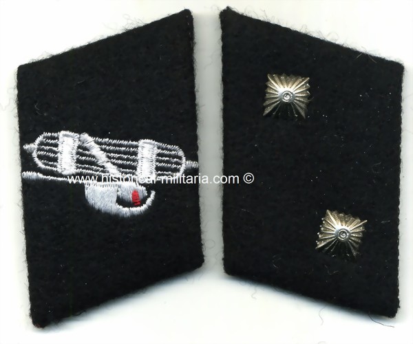 Gren-Div. Italian No. 1 SS-Oberscharfüher Kragenspiegel mit Liktorenbündel - Technical Sergeant Italian SS collar tabs with fasces - mostrine da Maresciallo delle SS Italiano col Fascio Littorio Gren-Div. Italian No. 1 SS-Oberscharfüher Kragenspiegel mit Liktorenbündel - Technical Sergeant Italian SS collar tabs with fasces - mostrine da Maresciallo delle SS Italiano col Fascio Littorio