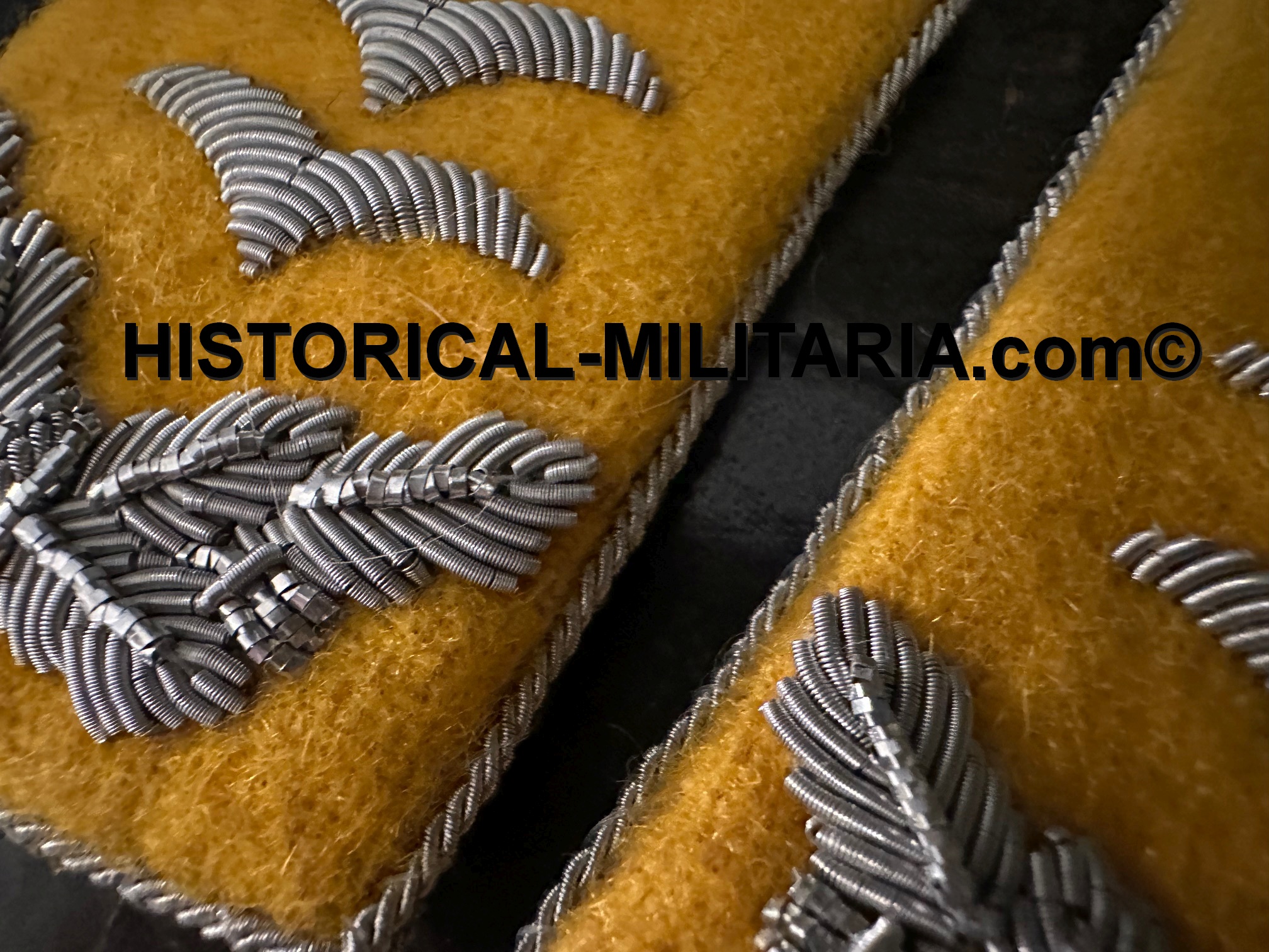 Luftwaffe Kragenspiegel Hauptmann Flieger auf goldgelb - Luftwaffe Flight Captain collar tabs on golden yellow - Mostrine da Capitano della Luftwaffe su panno giallo-oro Paracadutista Luftwaffe Kragenspiegel Hauptmann Flieger auf goldgelb - Luftwaffe Flight Captain collar tabs on golden yellow - Mostrine da Capitano della Luftwaffe su panno giallo-oro Paracadutista