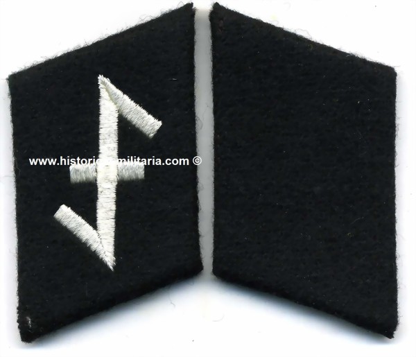 23.SS-Freiwilligen-Panzer-Grenadier-Div Nederland (niederl. no 1) Kragenspiegel SS-Schütze SS Private collar tabs mostrine Panzerdivision di volontari SS Nederland Paesi Bassi da soldato semplice 23.SS-Freiwilligen-Panzer-Grenadier-Div Nederland (niederl. no 1) Kragenspiegel SS-Schütze SS Private collar tabs mostrine Panzerdivision di volontari SS Nederland Paesi Bassi da soldato semplice