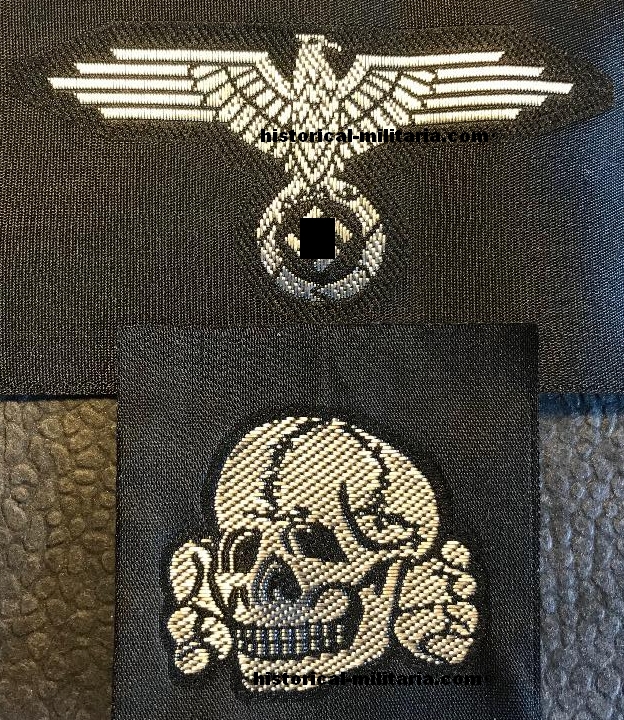 Waffen-SS Officer woven field cap set: SS Officer eagle + SS Officer skull woven - Offizier Mützenset Waffen-SS Adler + SS Totenkopf gewebt - Teschio e aquila da Ufficiale delle Waffen-SS Waffen-SS Officer woven field cap set: SS Officer eagle + SS Officer skull woven - Offizier Mützenset Waffen-SS Adler + SS Totenkopf gewebt - Teschio e aquila da Ufficiale delle Waffen-SS