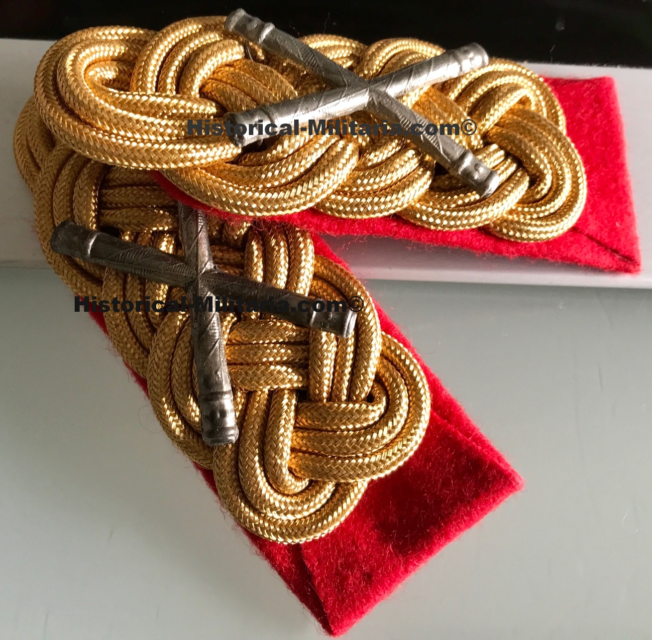 German Army Generalfeldmarschall sew-in shoulder boards 1st pattern batons antique finish GFM Schulterklappen Generalfeldmarschall 1. Modelll - Spalline da feldmaresciallo generale dell'esercito tedesco 1° modello German Army Generalfeldmarschall sew-in shoulder boards 1st pattern batons antique finish GFM Schulterklappen Generalfeldmarschall 1. Modelll - Spalline da feldmaresciallo generale dell'esercito tedesco 1° modello