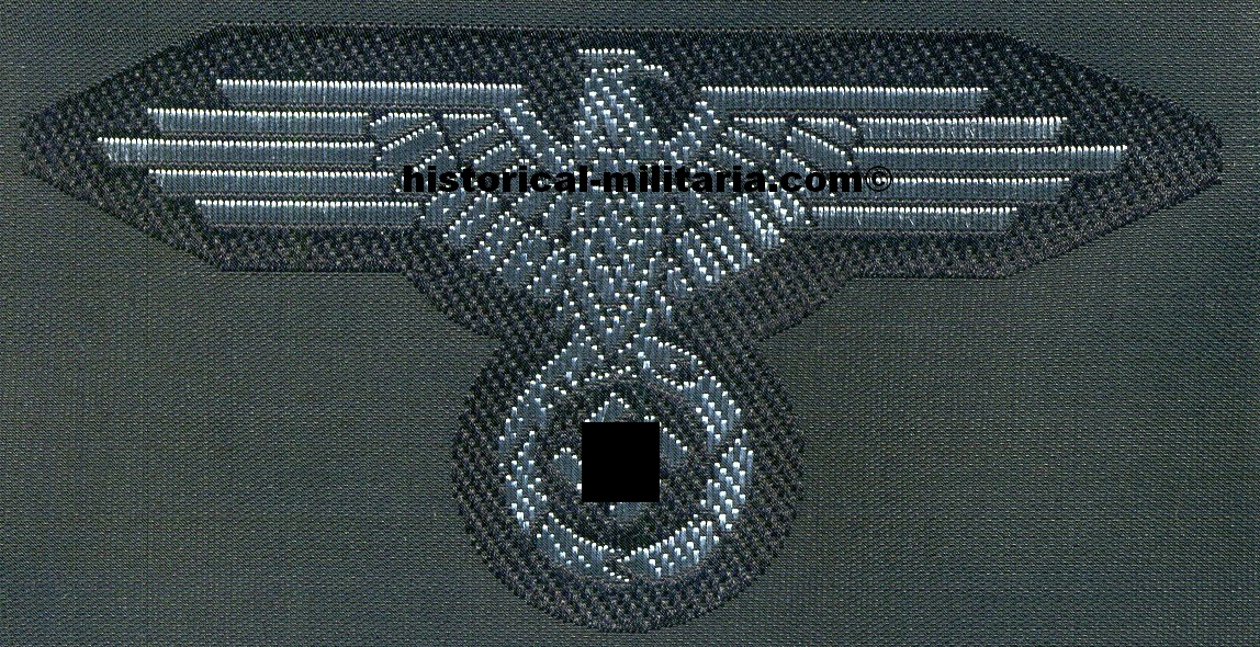 Waffen-SS Officer cap eagle woven in silver threads - Waffen-SS Offizier Mützenadler Schiffchen Silberfaden gewebt - Aquila da bustina da Ufficiale Waffen-SS in filo argento Waffen-SS Officer cap eagle woven in silver threads - Waffen-SS Offizier Mützenadler Schiffchen Silberfaden gewebt - Aquila da bustina da Ufficiale Waffen-SS in filo argento