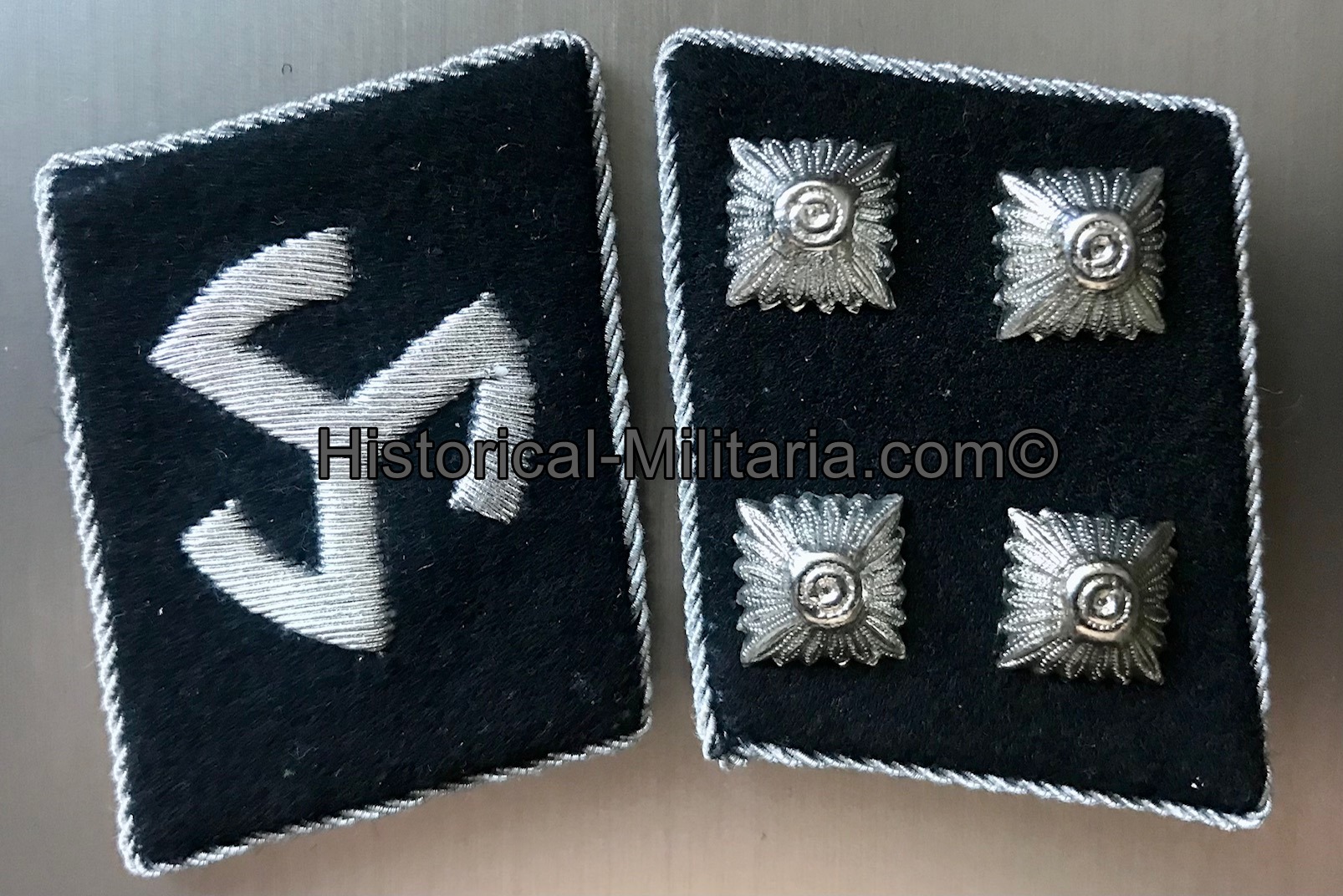 27.SS Freiwilligen-Grenadier-Division " Langemarck " ( flämische Nr. 1) SS-Sturmbannführer Kragenspiegel Major collar tabs - Mostrine della divisione SS Langemarck da maggiore 27.SS Freiwilligen-Grenadier-Division " Langemarck " ( flämische Nr. 1) SS-Sturmbannführer Kragenspiegel Major collar tabs - Mostrine della divisione SS Langemarck da maggiore
