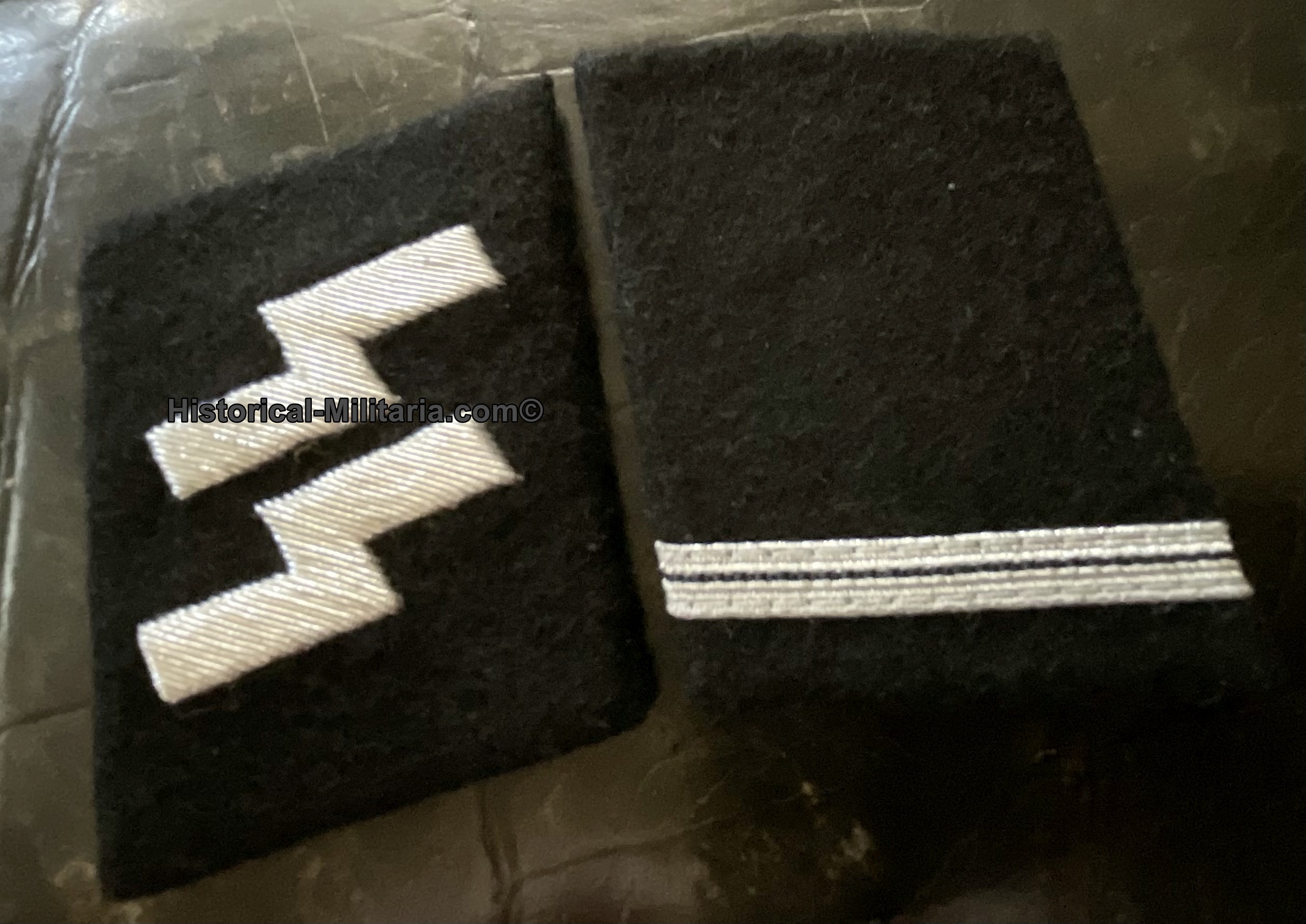 SS-Sturmmann Waffen-SS Kragenspiegel silber - Private First Class SS collar tabs silver - mostrine da Caporale delle Waffen-SS in argento SS-Sturmmann Waffen-SS Kragenspiegel silber - Private First Class SS collar tabs silver - mostrine da Caporale delle Waffen-SS in argento