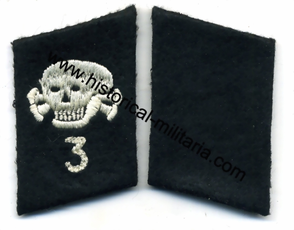 SS-Totenkopfverbände SS-Mann Kragenspiegel 3. Sturm " Oberbayern " - SS-Totenkopf 3rd Storm Private vertically positioned collar tabs - Mostrine da Soldato Semplice SS-Totenkopf 3a Sturm SS-Totenkopfverbände SS-Mann Kragenspiegel 3. Sturm " Oberbayern " - SS-Totenkopf 3rd Storm Private vertically positioned collar tabs - Mostrine da Soldato Semplice SS-Totenkopf 3a Sturm