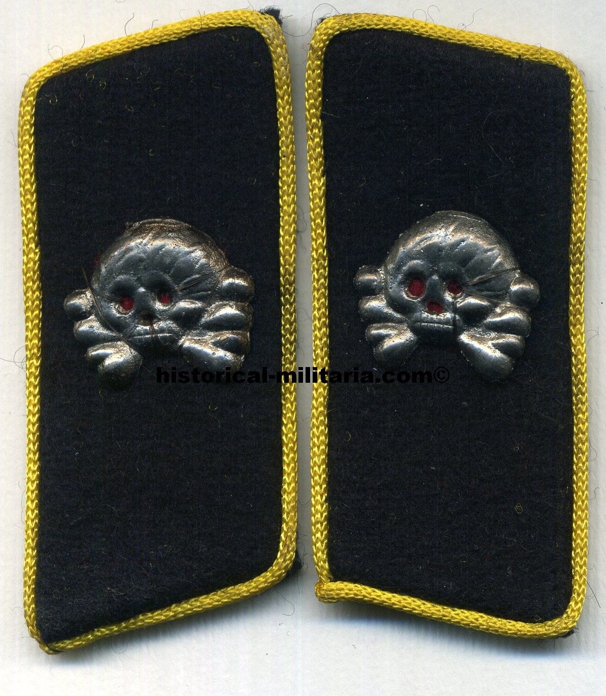 Wehrmacht Panzer Aufklärung cavalry yellow piped collar tabs - Kragenspiegel Panzer Aufklärungstruppe Kavallerie gelb - Mostrine truppe corazzate con il bordino in color giallo Wehrmacht Panzer Aufklärung cavalry yellow piped collar tabs - Kragenspiegel Panzer Aufklärungstruppe Kavallerie gelb - Mostrine truppe corazzate con il bordino in color giallo