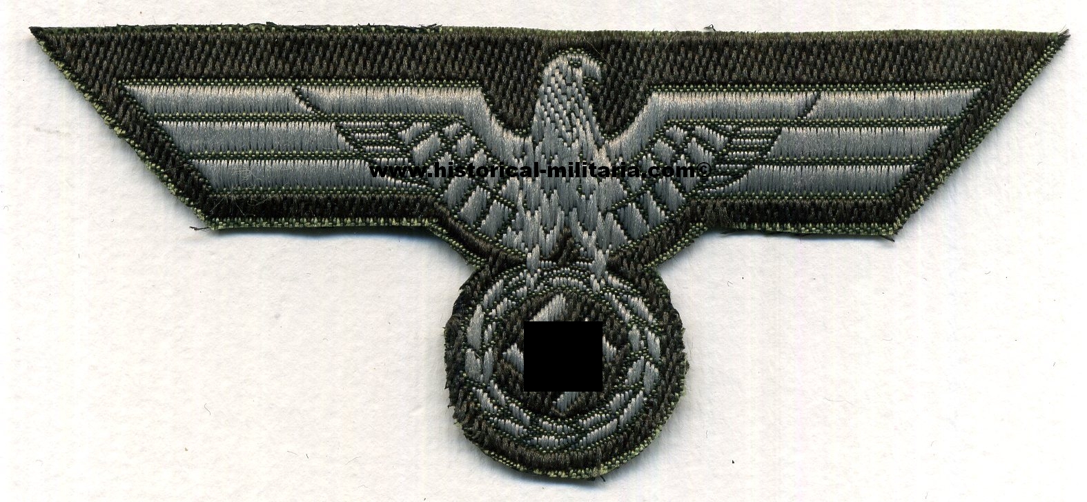 German Wehrmacht Brustadler bevo woven breast eagle on green - Heer Burstadler Mannschaften gewebt - Aquila da petto per le truppa Heer German Wehrmacht Brustadler bevo woven breast eagle on green - Heer Burstadler Mannschaften gewebt - Aquila da petto per le truppa Heer