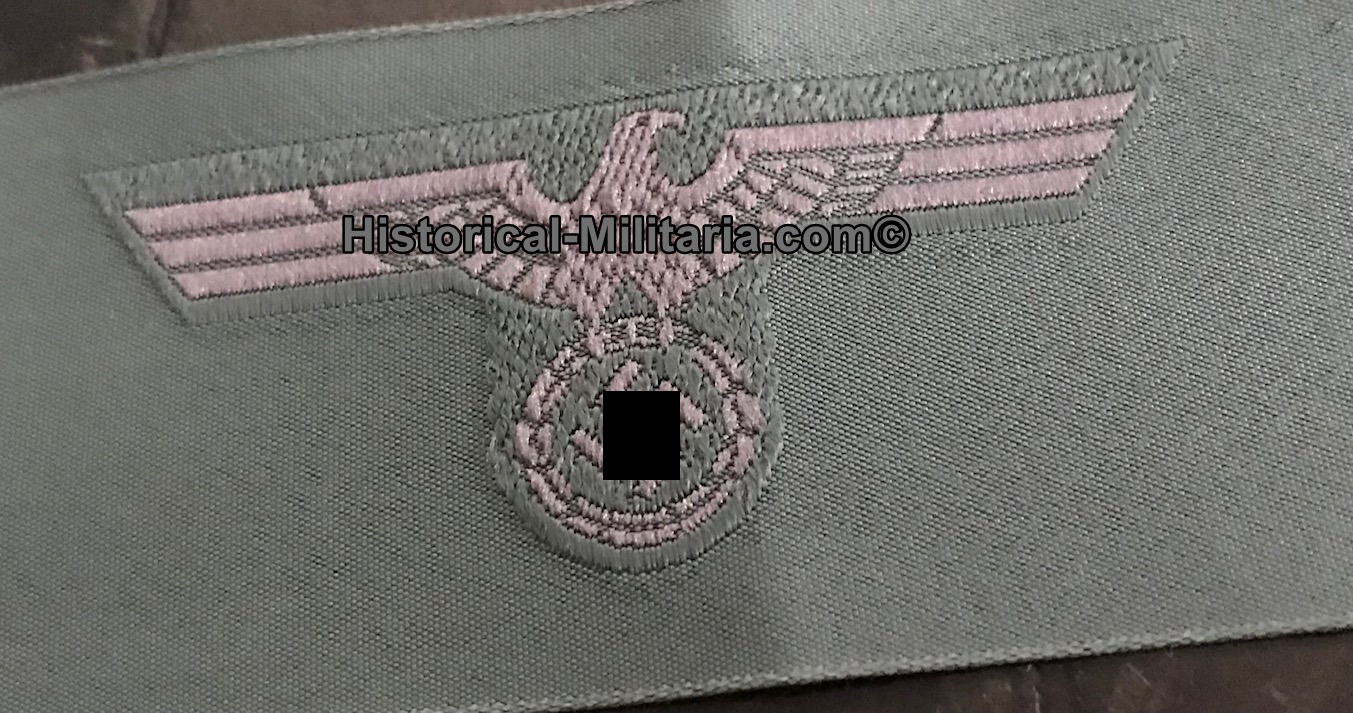Wehrmacht EM/ NCO bevo machine woven cap eagle on green - Mützenadler Heer Mannschaft - Aquila da bustina dell'esercito tedesco Wehrmacht EM/ NCO bevo machine woven cap eagle on green - Mützenadler Heer Mannschaft - Aquila da bustina dell'esercito tedesco
