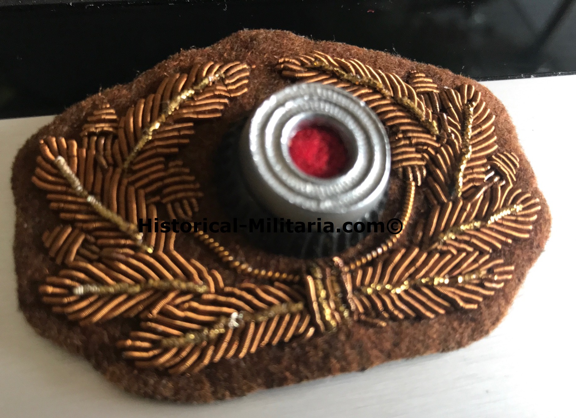 German Wehrmacht General Visor cap wreath SET antique finish with German national metal cockade - Mützenkranz General Set mit Metall Kokarde für Schirmmütze - Set Fregio da Generale dell'esercito tedesco German Wehrmacht General Visor cap wreath SET antique finish with German national metal cockade - Mützenkranz General Set mit Metall Kokarde für Schirmmütze - Set Fregio da Generale dell'esercito tedesco